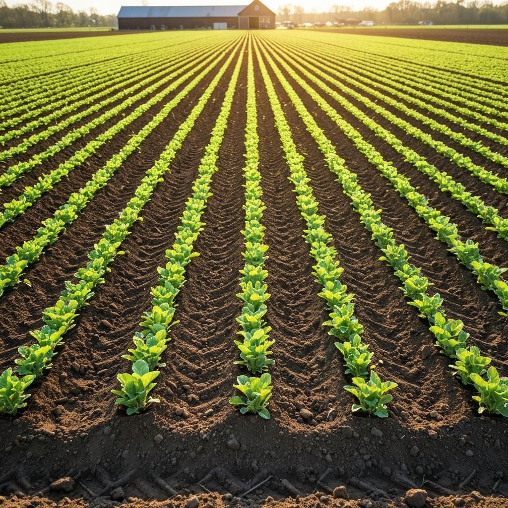 AI-guided polyhouse bed making machine creating precise growing beds